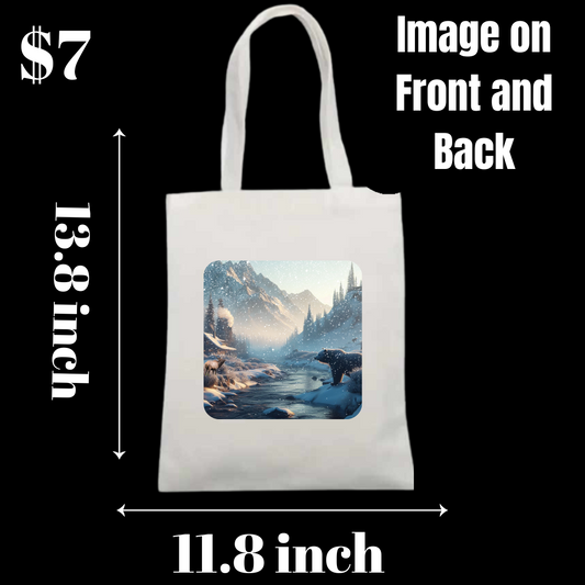 Winter Wilderness Retreat Canvas Tote Bag