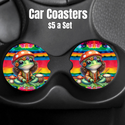 Groovy Frog Car Coaster Collection