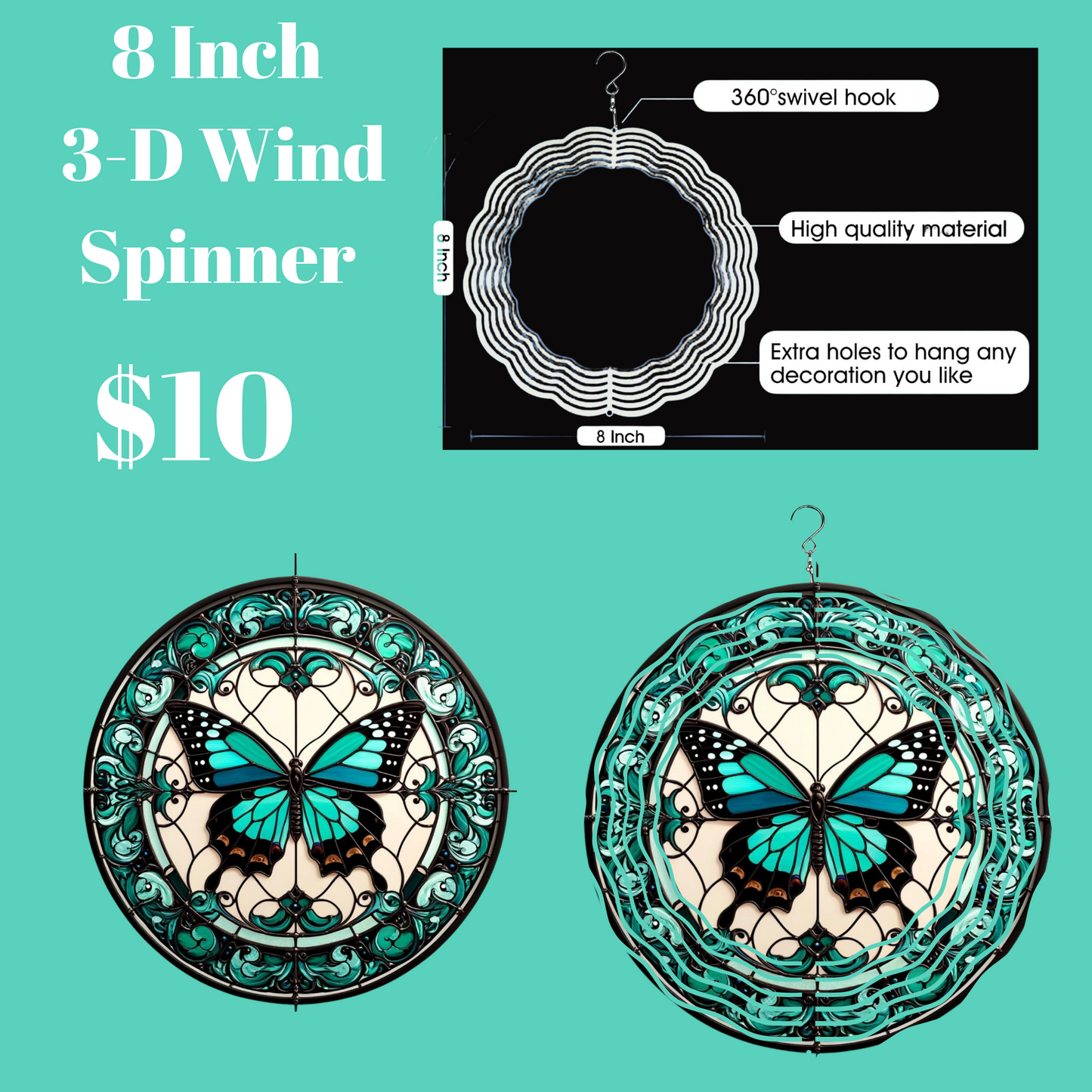 Butterfly Mosaic Wind Spinner Collection