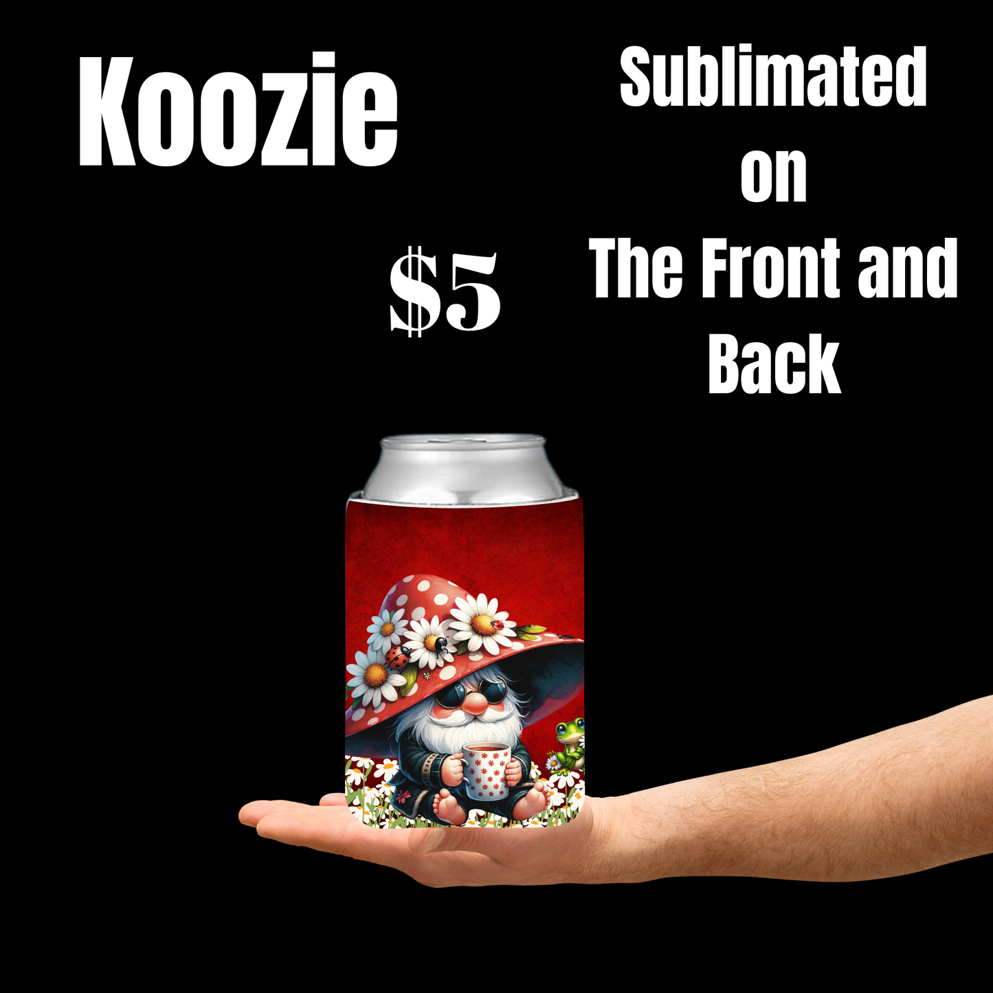 Whimsical Gnome Beverage Koozies