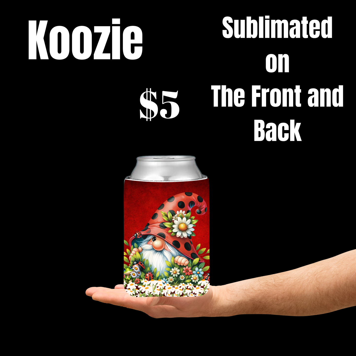 Whimsical Gnome Beverage Koozies