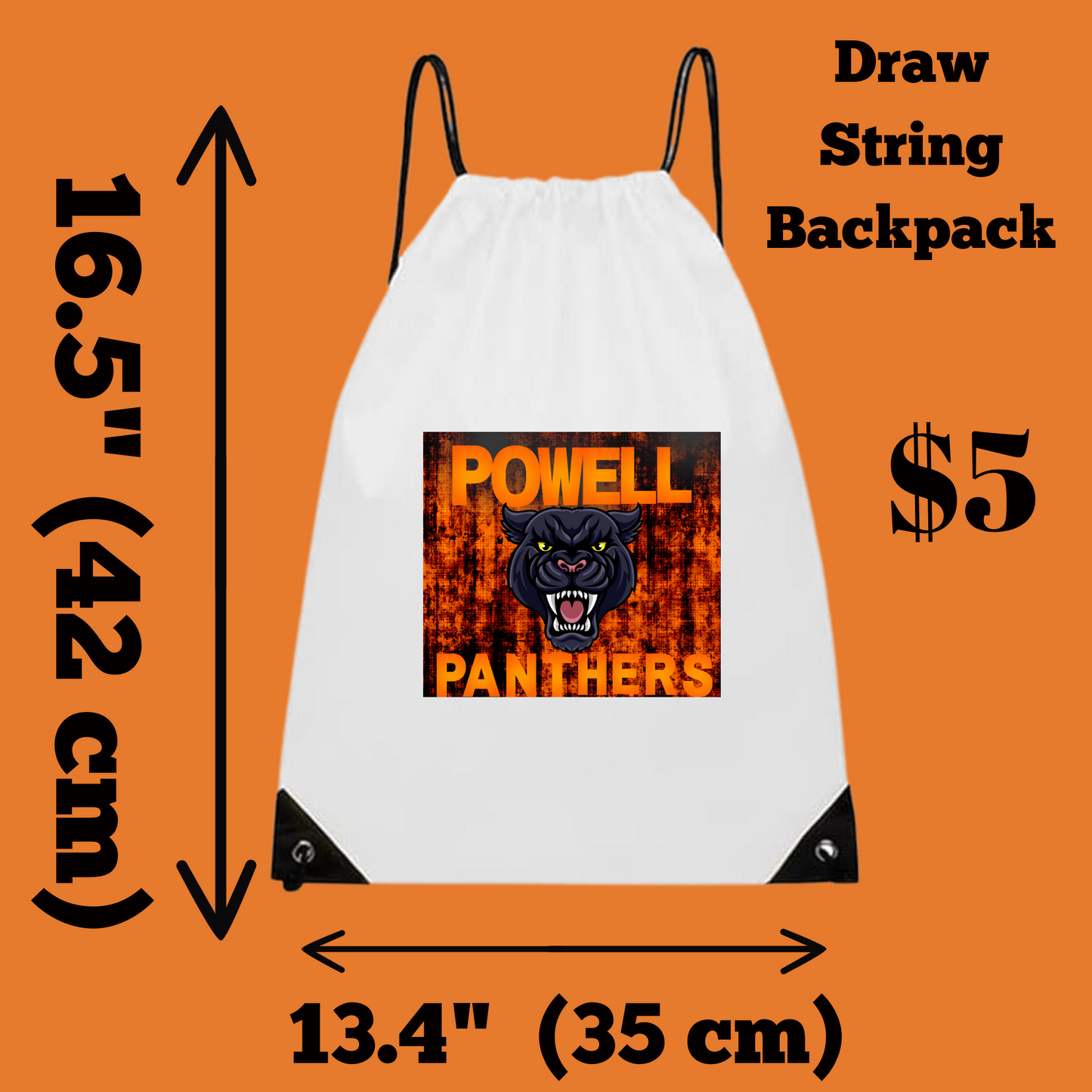 Panther Drawstring Backpacks