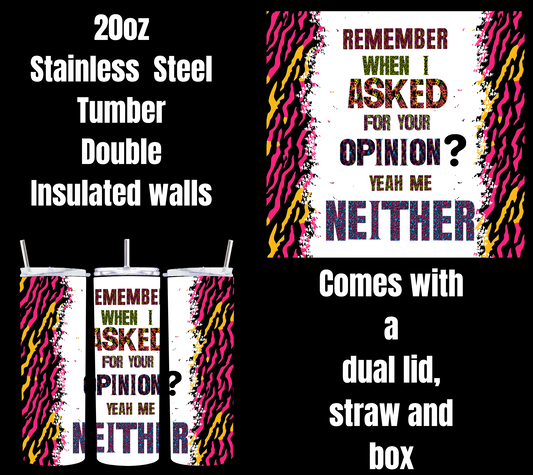 Cheeky Chic 20oz Insulated Splash Tumblers
