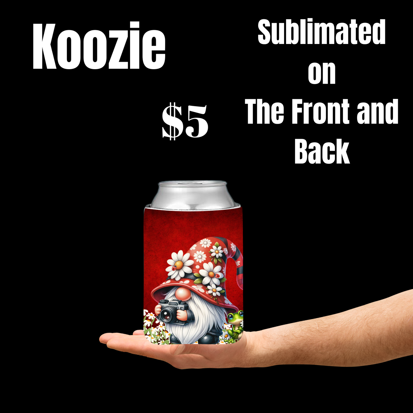 Whimsical Gnome Beverage Koozies