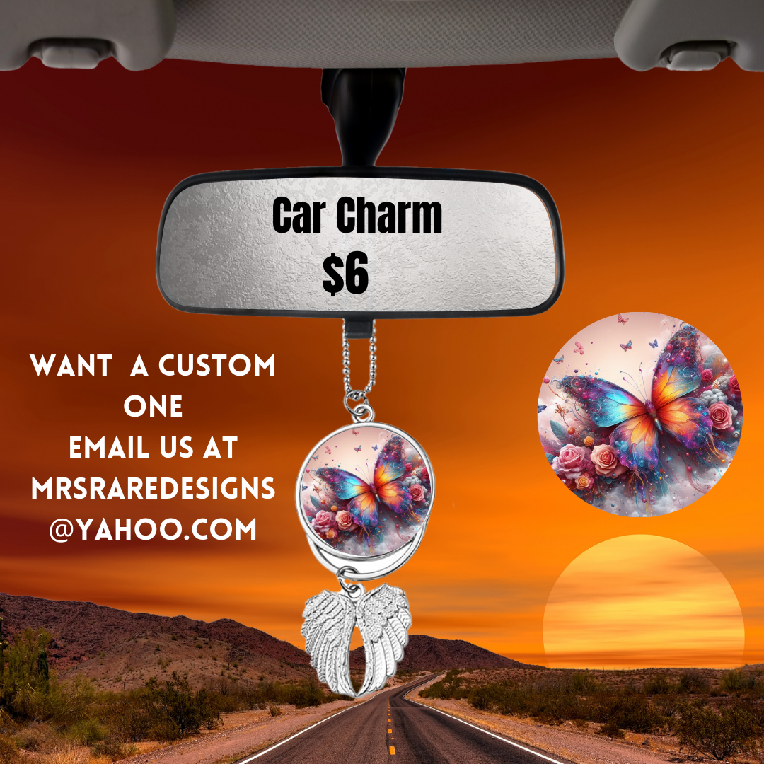 Celestial Flutter Car Charm Series