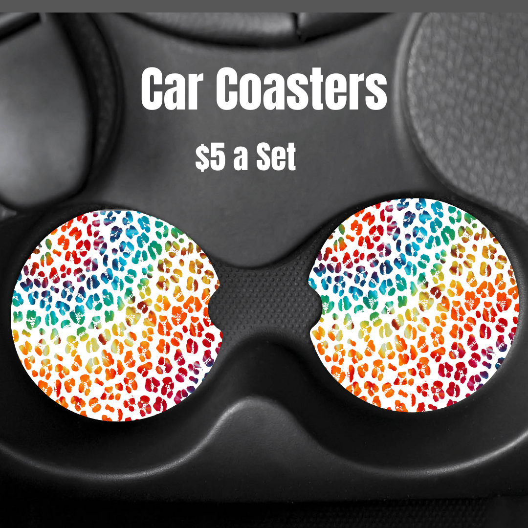 Kaleidoscope Dapples Car Coasters