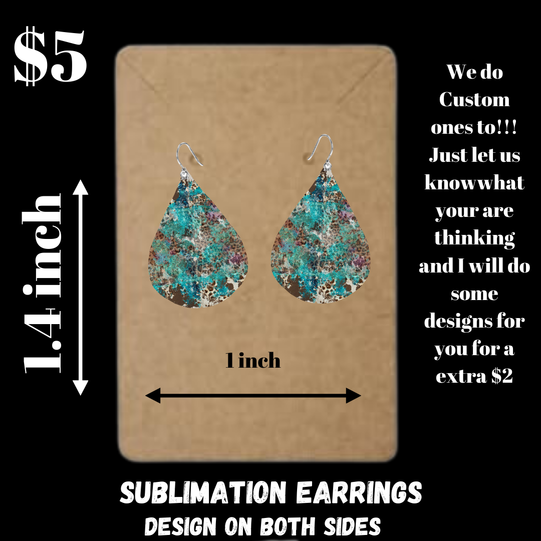 Leopard Sublimated Earrings