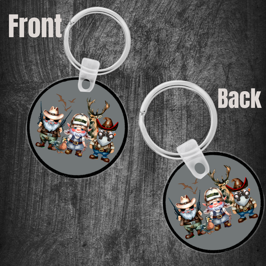 Hunting Gnome Key Chain