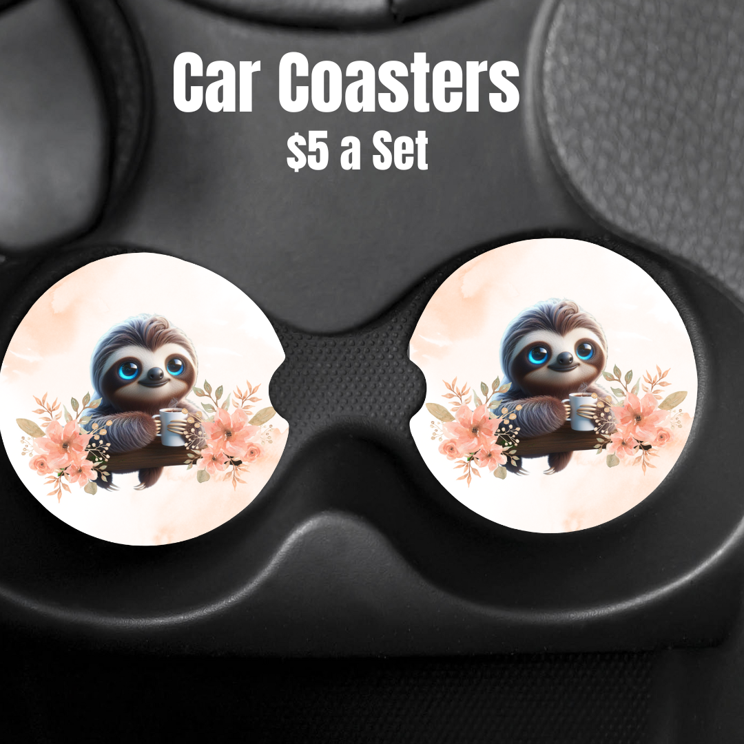Sloth Sanctuary Car Coaster Collection