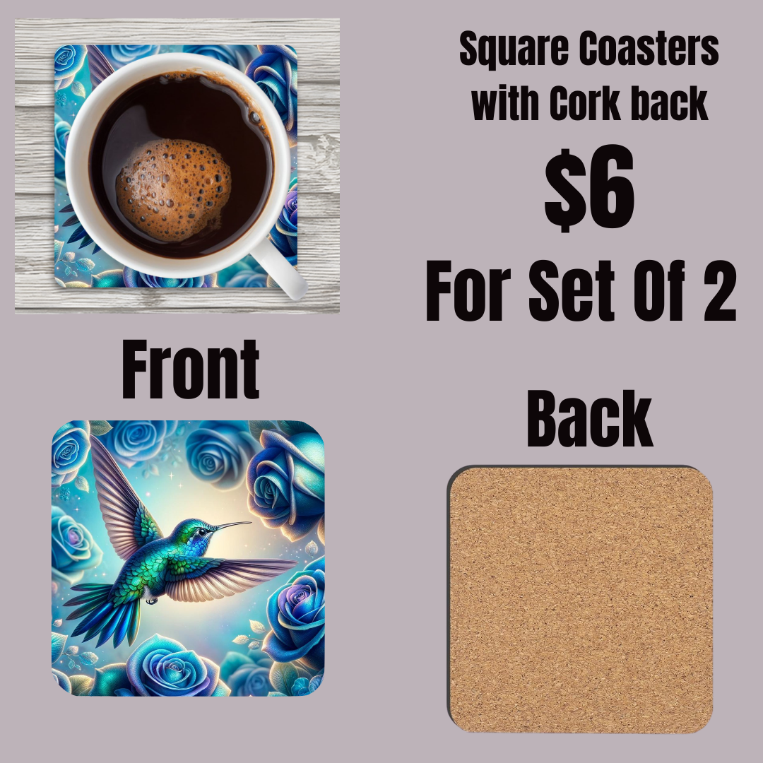 Enchanted Garden Hummingbird Coasters