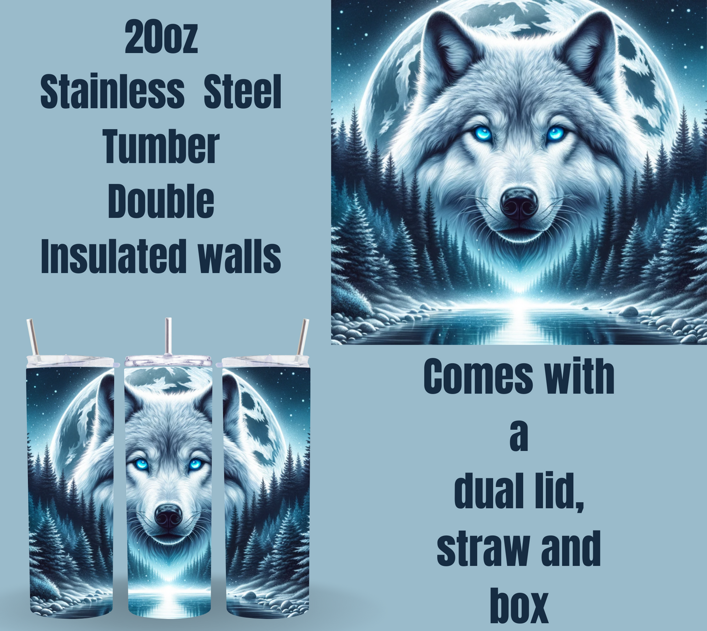 Mystic Wolf Stainless Steel Tumbler Series