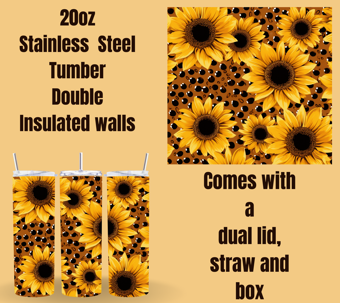 Sunflower Serenity Tumbler