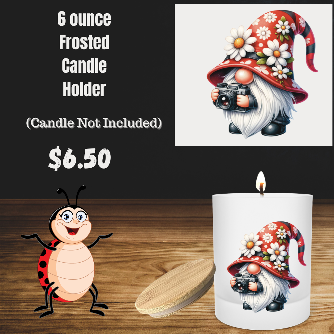 Enchanted Gnome Frosted Candle Holders