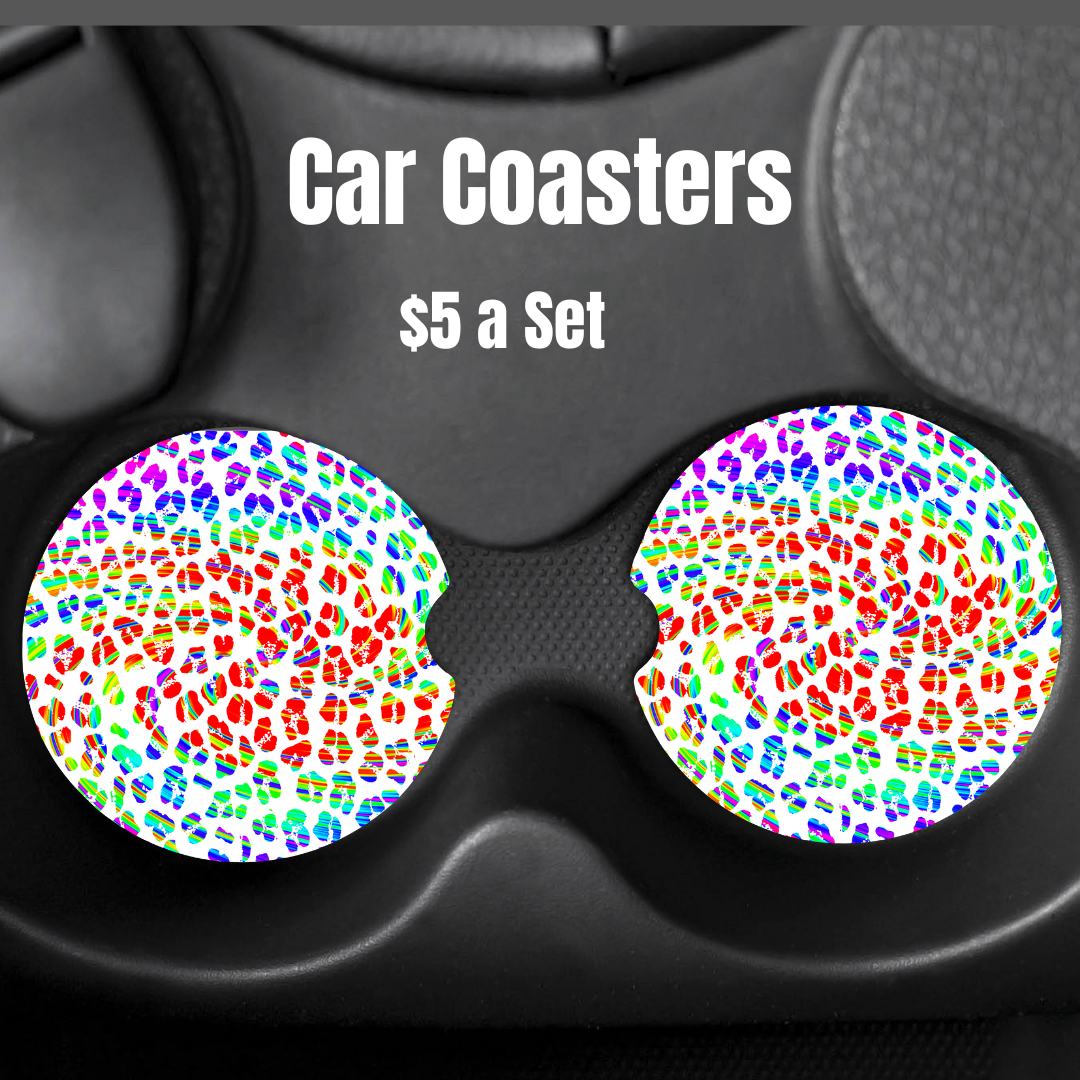 Kaleidoscope Dapples Car Coasters