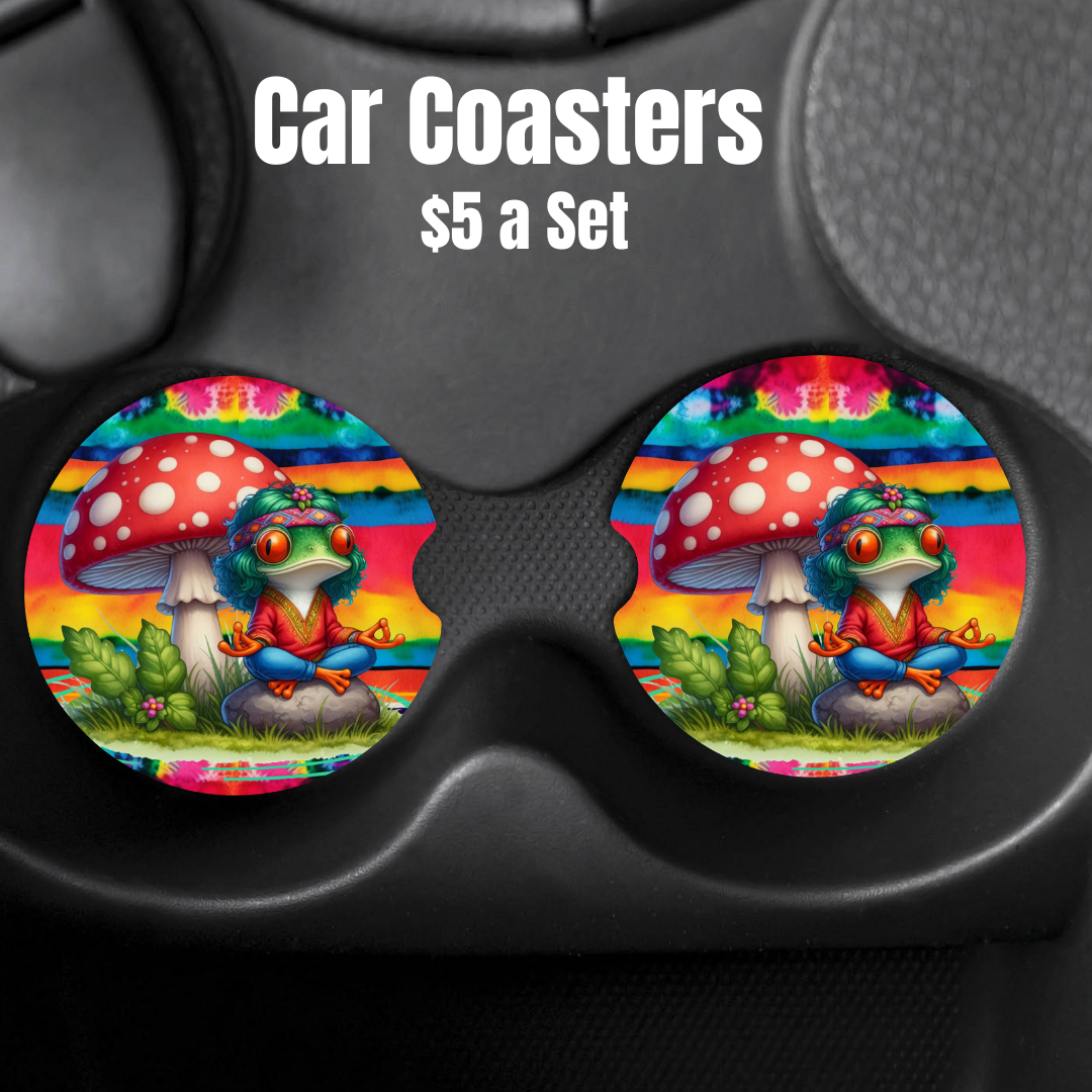 Groovy Frog Car Coaster Collection