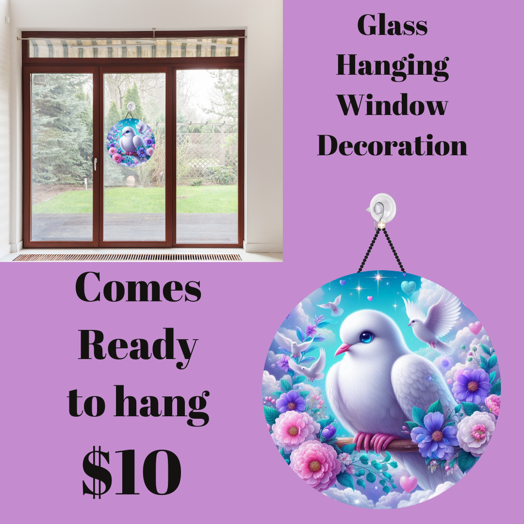 Seraphic Elegance Glass Suncatcher