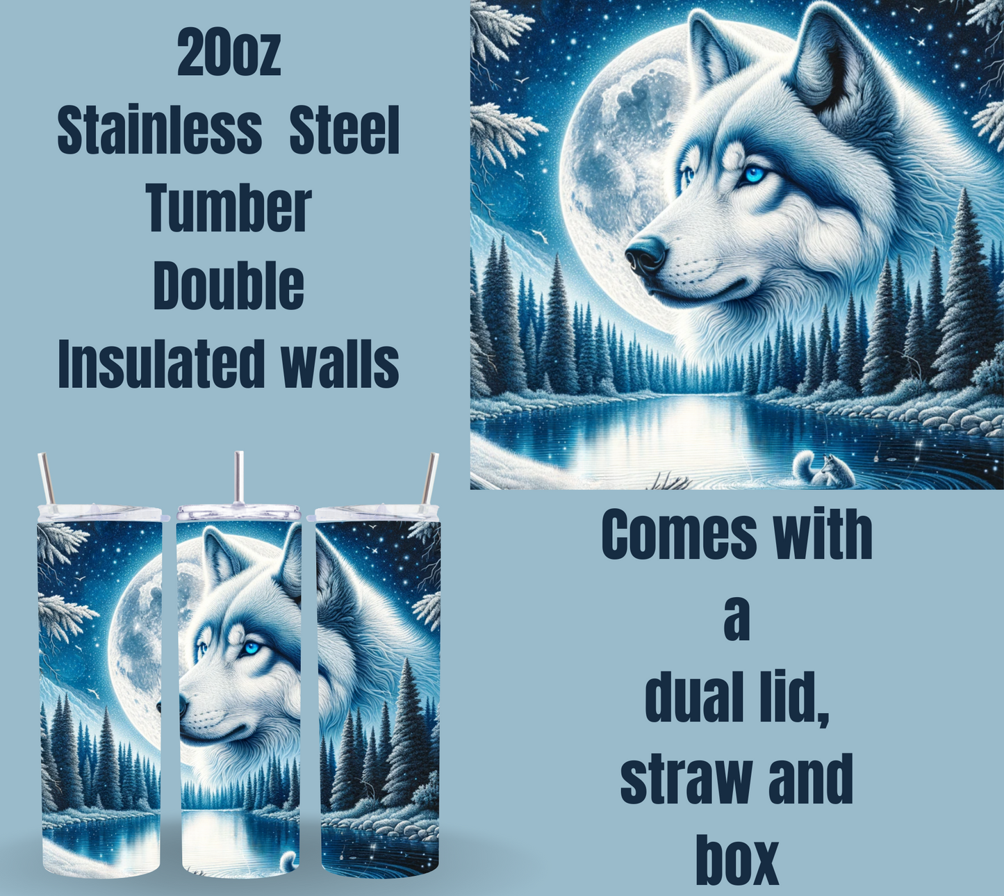 Mystic Wolf Stainless Steel Tumbler Series