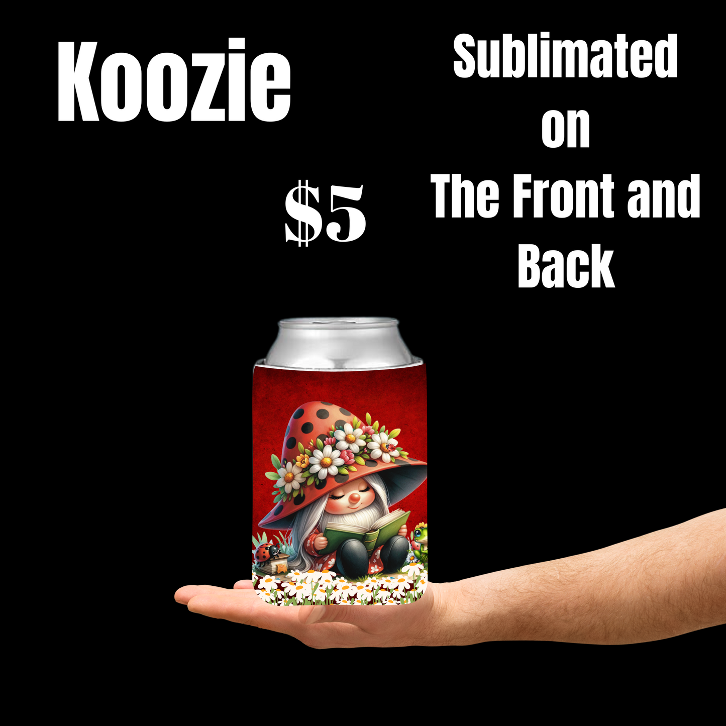 Whimsical Gnome Beverage Koozies