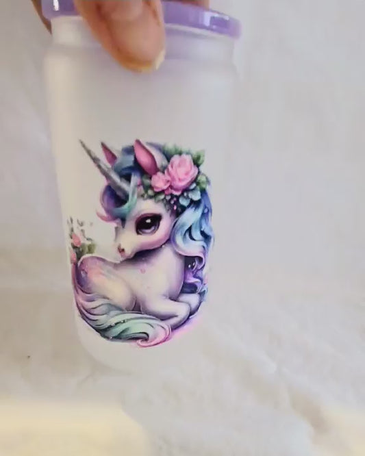 Enchanted Unicorn Garden Frosted Tumblers