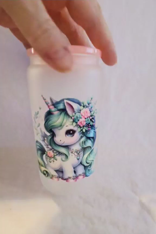 Coral Dreams Unicorn Frosted Tumblers