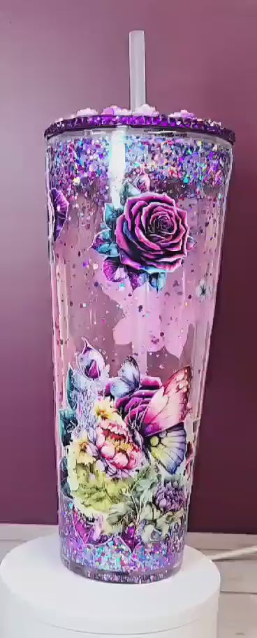 "Nope, Not Today" Glitter Snow Globe Tumbler