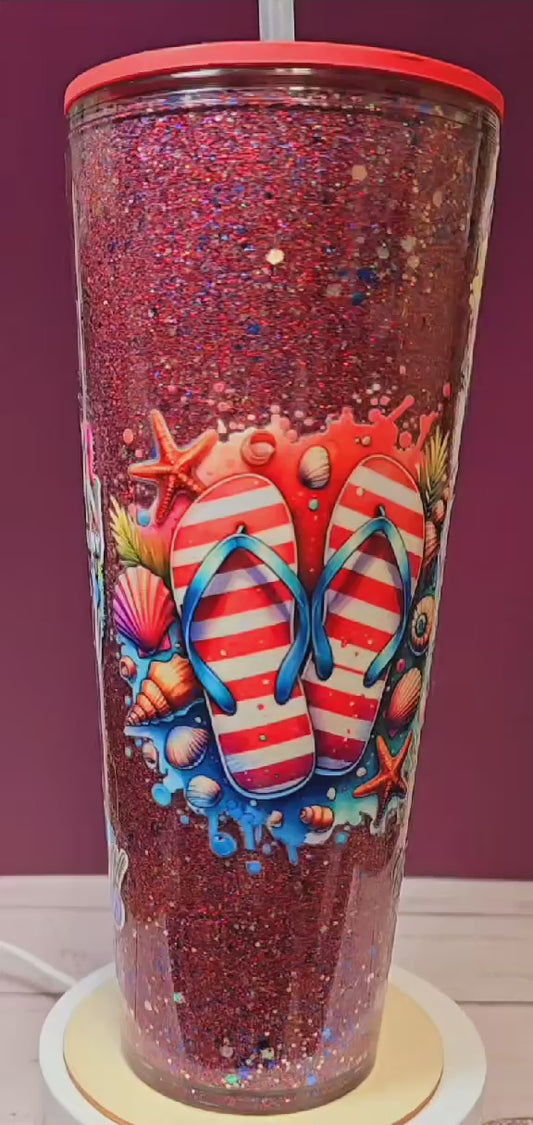 Cheeky Charm Glitter Tumbler