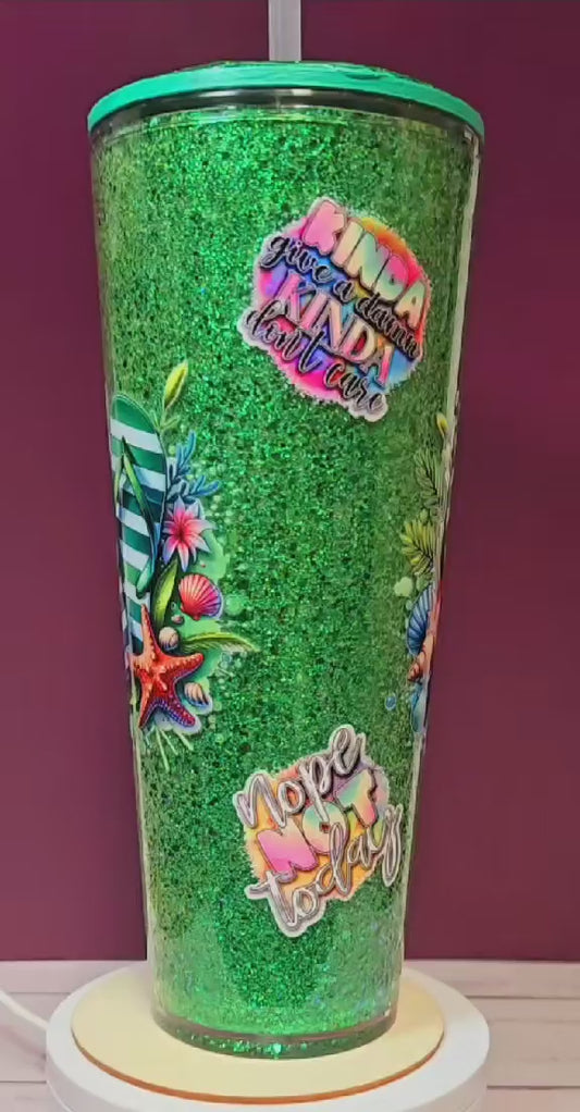 Sarcasm Sparkle Glitter Tumbler