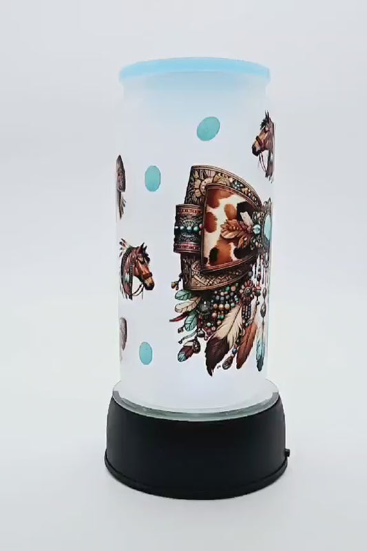 Western Spirit Frosted Glass Tumbler