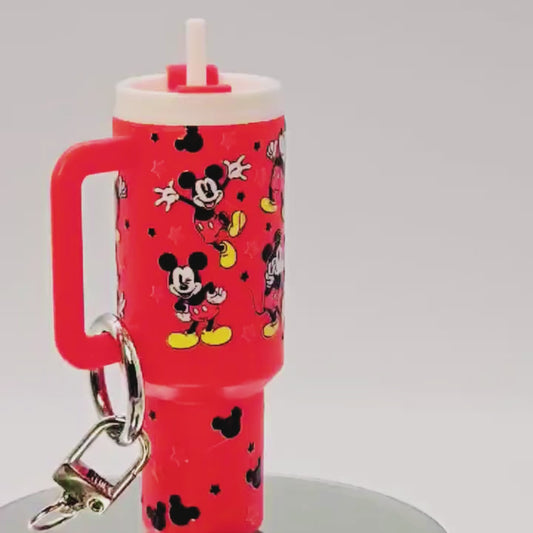 Red Character Mini Tumbler Keychain with Chapstick Holder