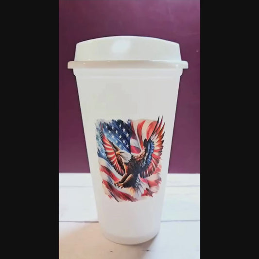 Patriotic Eagle Travel Mug